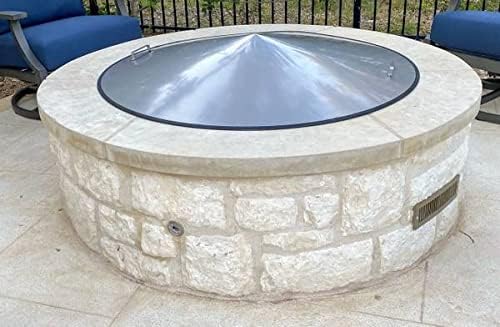 Higley No Rust Fire Pit Cover Spark Screen Lid 37" Conical Shape