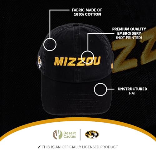 Gorra Universitaria Univ. Missouri Mizzou Tigres Negra miniatura 4