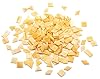 Lanyani Glass Mosaic Tiles for Art Crafts,4 Shapes Mixed Tiffany Stained Glass Pieces,200 Pieces,Square/Rectangle/Diamond/Triangle,Amber Yellow #1