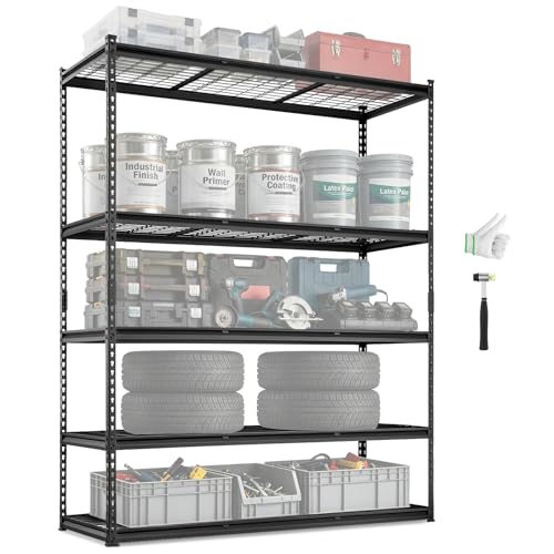 Image of VEVOR Storage Shelving Unit 5-Tier Adjustable 2000 lbs Capacity 60 inchx24 inchx78 inch