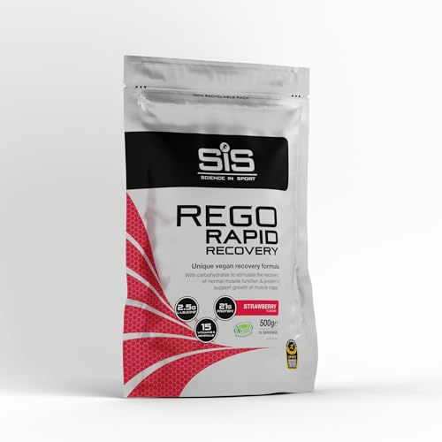 Science In Sport REGO Rapid Recovery Protein Powder | Strawberry Protein Powder with Added L-Leucine, Vitamins and Minerals for Muscle Recovery | 10 servings, 500g