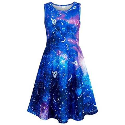 Belovecol Girls Galaxy Dress for Ages 4-15 Cover