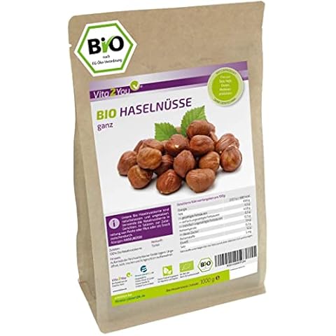 Haselnüsse Bio 1000g - naturbelassen - aus biologischen Anbau - ganze Haselnuss - Premium Qualität Cover