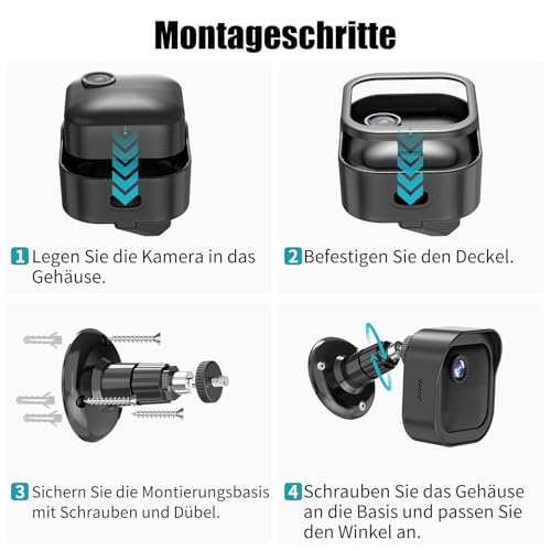 Blink Outdoor 4 Kamera Halterung (1 Stück), 360° Verstellbare Wandhalterung mit Wetterfester Schutzhülle, Montagehalterung für Blink Kamera Outdoor 4 (4. Gen) & 3. Gen