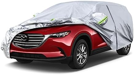 Koukou SUV Car Cover Custom Fit Mazda CX-5 from 2012 to 2025, Waterproof Car Cover All Weather for Automobiles Outdoor Indoor with Zipper Door, Sun Rain Dust Snow Protection.