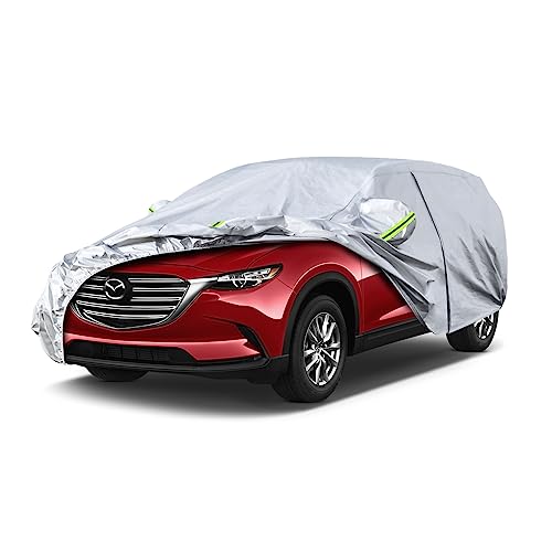 Image of Koukou SUV Car Cover Custom Fit Mazda CX-5 from 2012 to 2025, Waterproof Car Cover All Weather for Automobiles Outdoor Indoor with Zipper Door, Sun Rain Dust Snow Protection.