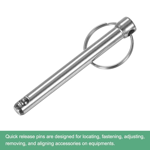 M METERXITY 2er-Pack Schnellspannstifte, 5/16 [8mm] Durchmesser, 2,56 [65mm] Verwendungslänge Bimini Top Stift für Schiffbau/Boot/Anhänger, 2,83 [72mm]