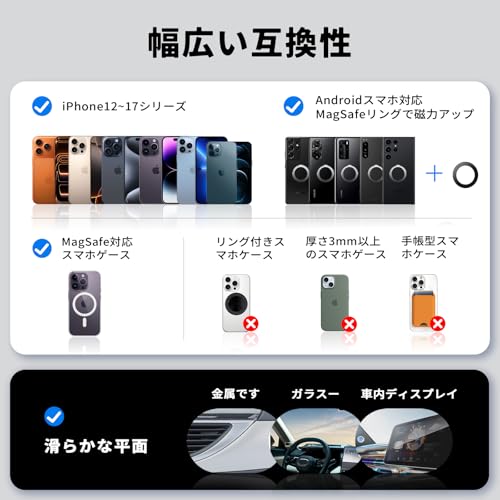 ACMEZING 車載マグネットスマホホルダー