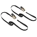 Powertye 1" x 7ft Mfg Easy-Grip Light-Duty Endless Ratchet (no Hooks), Black, 2-Pack