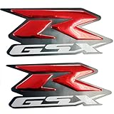 3D Pop Up Logo Emblem Badge Sticker Side Fender Decal Compatible with Suzuki GSXR 600 750 280 1000 1300 1100 (RED)
