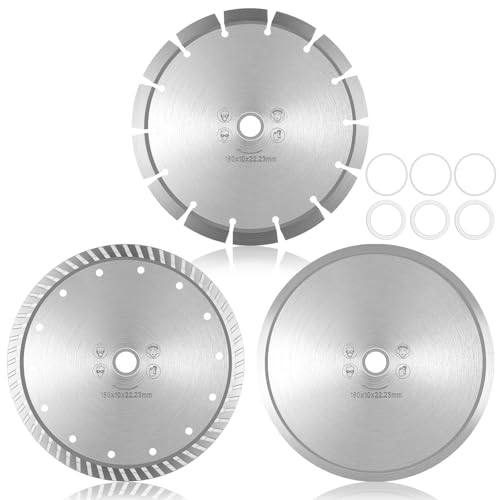 Lasnten 3 Pieces 7 Inches Diamond Cutting Blade Continuous Segmented