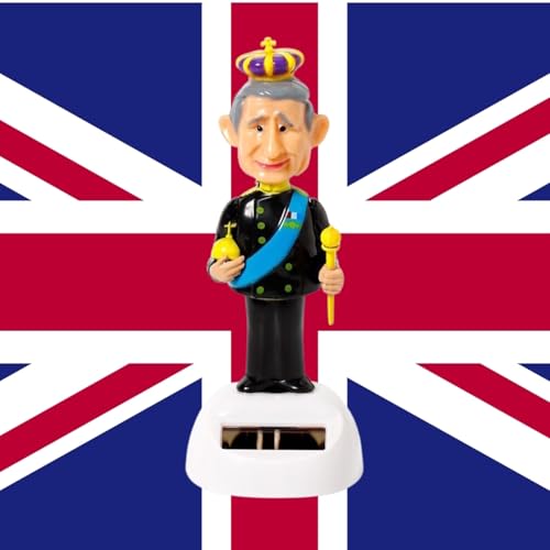 Puckator LTD. King Charles Solar Bobble Figure The King Black/Yellow/Blue, Printed, 100% Plastic by Puckator - Image 8