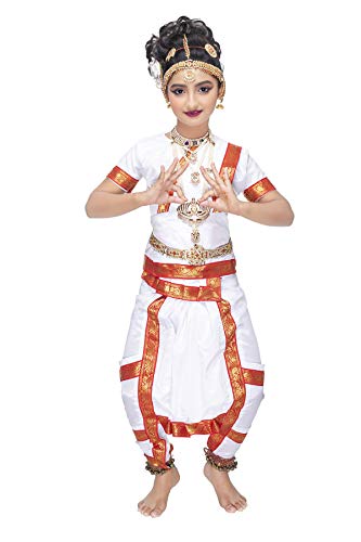 Image of Girls BharatNatyam Costume for Classical Dance Costumes for Annual Compitition /Annual Function School Event (18-24 Months)