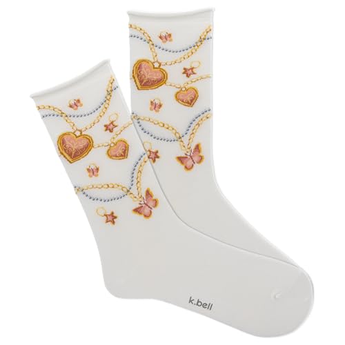 Image of K. Bell women's Fun Roll Top Crew Socks - 1 Pairs - Comfortable & Cute Fashion Gifts