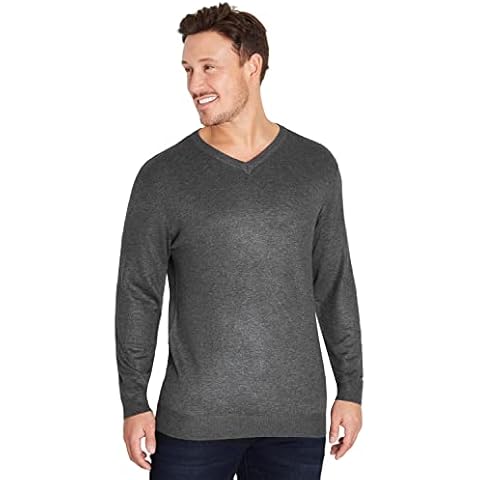 CityComfort Men's V-Neck Jumper in Charcoal Cover