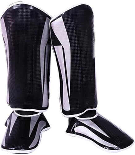 Protections de tibia kickboxing et MMA réglables avec protection instep pour entraînement