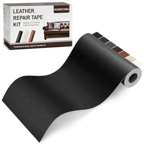 HUISHCHILI Black Leather Repair Tape, 3.15