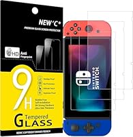 NEW'C 3 Stück für Nintendo Switch für Panzerglas, Frei von Kratzern, 9H Härte, HD Displayschutzfolie, 0.33mm Ultra-klar, Ultrabeständig