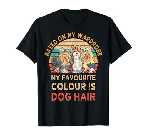 Mi color favorito es pelo de perro divertido dueños de perros vintage Camiseta