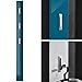 Produktbild Garderobenpaneel Wandgarderobe Garderobenhaken DETROIT-01, Hochglanz petrol, B x H x T ca. 15 x 170 x 4cm