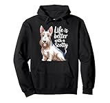 Photo Gallery life is better with a scottish cute scottish terrier dog lover felpa con cappuccio Photo Gallery life is better with a scottish cute scottish terrier dog lover felpa con cappuccio