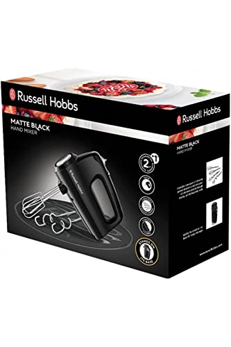Russell Hobbs Handmixer [Handrührgerät] Matt Schwarz (5 Geschwindigkeitsstufen+Turbofunktion… – Ansicht 2
