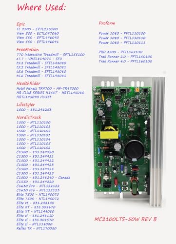 Controlador de motor cinta de correr Weslo para reparar tirones 3