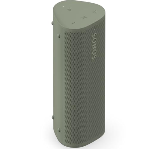 Image of Sonos Roam 2 - Lightweight Portable Waterpoof Speaker with Bluetooth, WiFi, 10 Hour Battery Life and Voice Control for Home and Outdoor Use - Olive Green