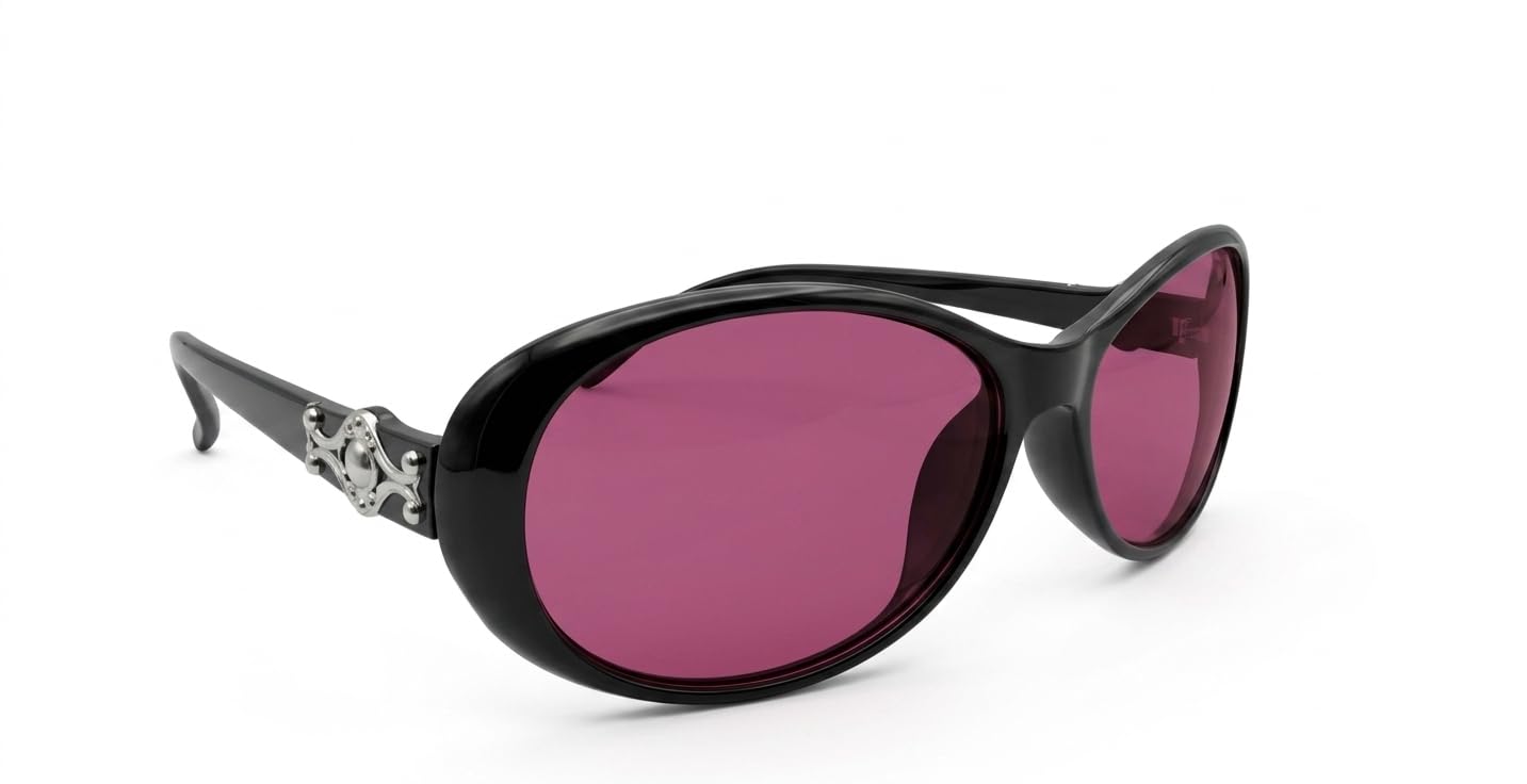 AMG-Cat Eye Sunglasses for Women Black Frame Pink Lens-picture-29