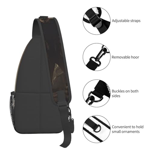 Mochila tipo Sling Bag unisex negra para viaje miniatura 4