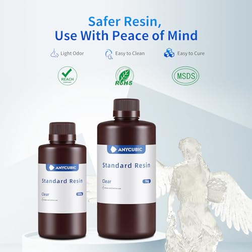 image for ANYCUBIC 3D Printer Resin, 405nm SLA UV-Curing Resin with High Precisi
