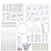 Silicone Resin Mold for Jewelry Casting,DIY Crystal Pendant Epoxy Resin Making Kit for Resin Casting Beginner (174pcs)