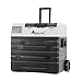 Alpicool 62L NX62 - Nevera portátil (12 V, 24 V, congelador eléctrico, congelador pequeño, para camping, camión, barco y toma de corriente con conexión USB, barra telescópica/rueda)