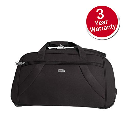 Image of Timus Club Mumbai 65 CM Black 2 Wheel Duffle Trolley Travel Bag for Women and Men