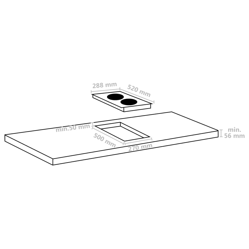vidaXL - Kochfelder - Flexizone-Induktionskochfeld 2 Zonen Touch-Bedienfeld 3500W