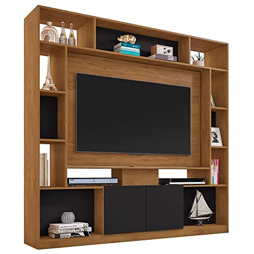 Divisor de Ambientes Duo Para TV Até 50 Pol. Freijó/Preto Velluto - Móveis Leão