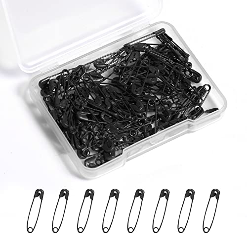 100 Pcs Safety Pins, 1.26Inch Long Black Safety Pins Metal Safety Pins Bulk For Art Craft Clothes Sewing Jewelry Making #TOP22