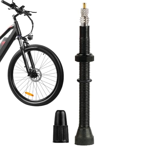 チューブレスバルブ、バイク用バルブステム - チューブレスタイヤ用バルブステムロードバイク用 40-120mm 合金エアバルブ | 漏れ防止超軽量丈夫な自転車チューブレスリムバルブが空気漏れを防ぎます。