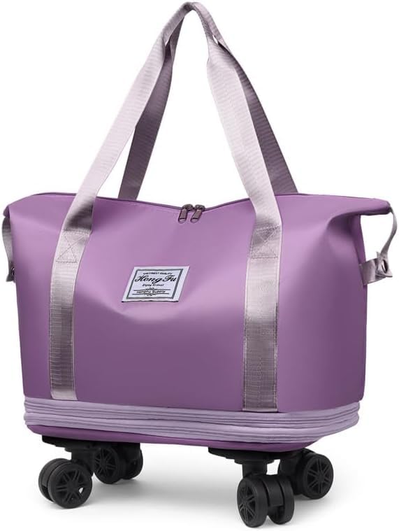 Beente Travel Bag with Wheels, Kulken Travel Bag with Removable Wheels, 2025 New Large Capacity - Universal Wheel Removable (Pink)4