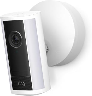 Ring Spotlight Cam Pro Wired (newest gen) | Outdoor Security Camera | Retinal 4K, 10x Enhanced Zoom, 600 Lumen Spotlights | 30-day free trial of Ring Subscription Plan