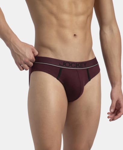 Image of Jockey 8044 Men's Super Combed Cotton Rib Solid Brief with Ultrasoft Waistband