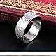 JewelryWe Schmuck Herren-Ring, Damen-Ring, Edelstahl, Bibel Gebet Kreuz, Silber, Größe 52