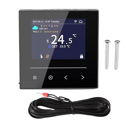 Thermostat Intelligent WiFi LCD Régulateur Connecté Chauffage Sol Électrique