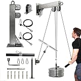 BRGD Sistemas de Poleas para Pesas para Gimnasio, DIY Triceps Polea Gym para Curls de Bíceps, Extensiones de Tríceps, Pulldowns Laterales, Remos y Aperturas