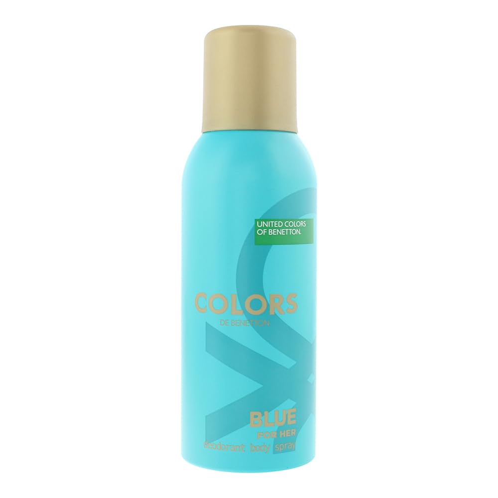 Benetton Colours De Benetton Blue Ladies Womens Deodorant Body Spray 150ml 3 Pack