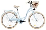 hollandrad blaues vorderrad 1️⃣ ELEGANTES & FUNKTIONALES CITYBIKE – Der Tiefeinsteiger-Rahmen erleichtert das Auf- & Absteigen. Große 28-Zoll-Räder sorgen für ein stabiles und komfortables Fahrgefühl – perfekt für die Stadt und entspannte Fahrten.