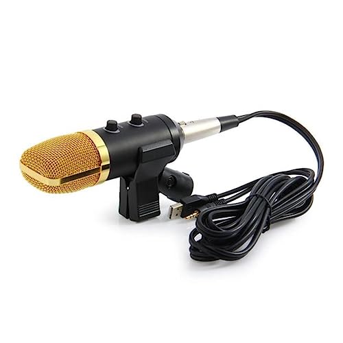 Microphone condensateur USB BESPORTBLE avec réverbération et support noir