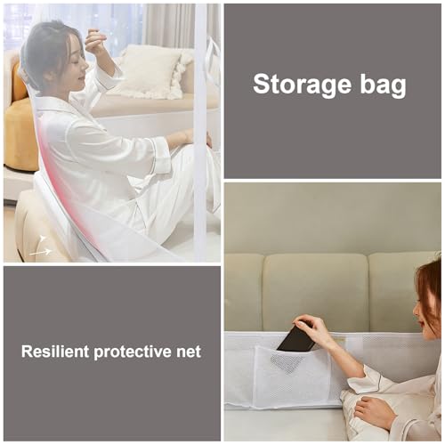 Image of Dawnwake Mosquito Net, Anti-Fall Mosquito Neting Bed for Babies /Adult /Outdoor,Portable Foldable Travel /Camping Mosquito Net Tent, Suit for King Size Bed (White, 200 * 180cm)