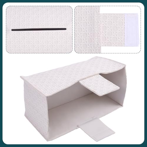 CRAFTYMELODY 2 Stück Rechteckige Taschentuchbox Hülle Taschentuchhalter Antiquitäten Kunstleder Serviettenhalter Serviettenorganizer