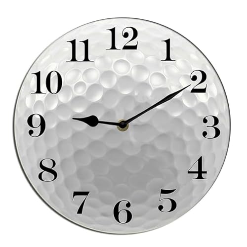 Houseuse Golf Wall Clock Sport Ball Wall Clock Wooden Clock